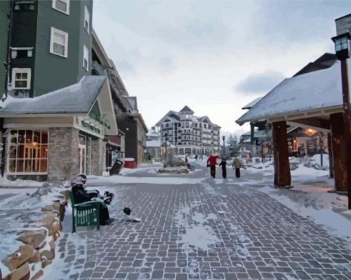 Snowshoe Village Diamond Painting