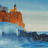 Split Rock Lighthouse Ice Diamond Painting