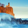 Split Rock Lighthouse Ice Diamond Painting