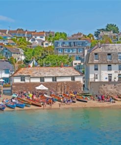 St Mawes Beach Harbour Diamond painting