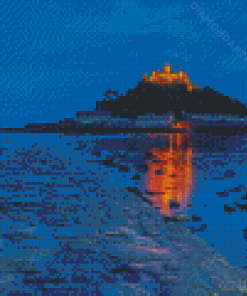 St Michaels Mount Night View Diamond painting