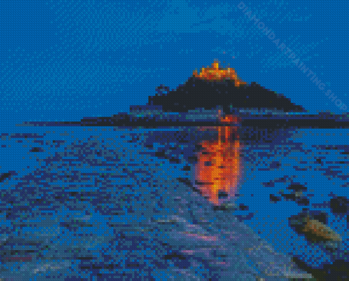 St Michaels Mount Night View Diamond painting