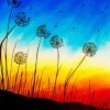 Sunset Dandelions Silhouette Diamond Painting