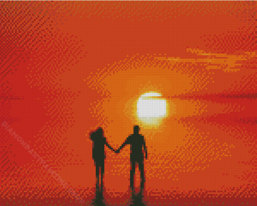 Sunset Couple Diamond Painting