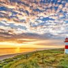 Sylt Beach Leuchtturm List Ost Lighthouse Diamond Painting