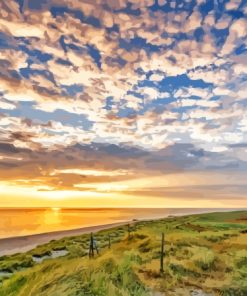 Sylt Beach Leuchtturm List Ost Lighthouse Diamond Painting