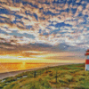 Sylt Beach Leuchtturm List Ost Lighthouse Diamond Painting