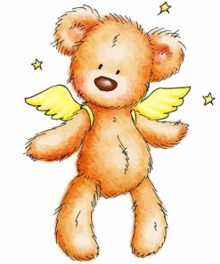 Teddy Bear With Angel Wings Diamond Painting