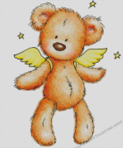 Teddy Bear With Angel Wings Diamond Painting