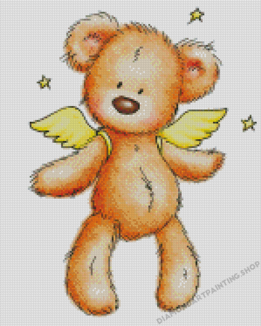 Teddy Bear With Angel Wings Diamond Painting