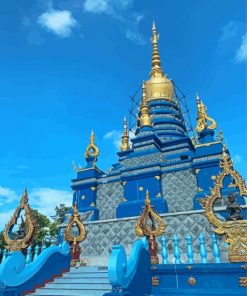 Thailand Chiang Rai Blue Temple Diamond Painting