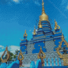 Thailand Chiang Rai Blue Temple Diamond Painting