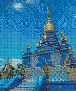 Thailand Chiang Rai Blue Temple Diamond Painting