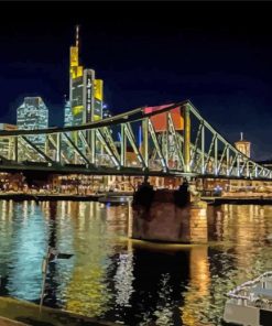 The Iron Footbridge Frankfurt Germany Diamond Paiting