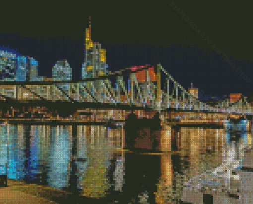 The Iron Footbridge Frankfurt Germany Diamond Paiting