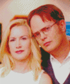 The Office Sitcom Dwight And Angela Diamond Painting