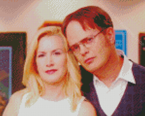 The Office Sitcom Dwight And Angela Diamond Painting