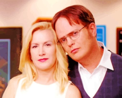 The Office Sitcom Dwight And Angela Diamond Painting