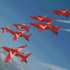 The Red Arrows Roll Upside Down Diamond Painting