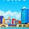 Toledo Ohio Travel Poster Diamond Painting