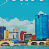 Toledo Ohio Travel Poster Diamond Painting