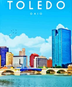 Toledo Ohio Travel Poster Diamond Painting