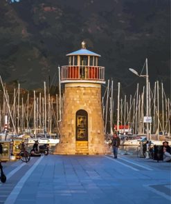 Turkey Marmaris Lighthouse Diamond Painting