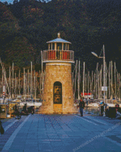 Turkey Marmaris Lighthouse Diamond Painting