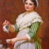 Victorian Woman Pouring From Teapot Diamond Painting