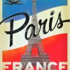 Vintage France Paris Poster Diamond Painting