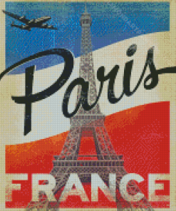 Vintage France Paris Poster Diamond Painting