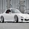 White Mazda Rx7 Sport Car Diamond Painting