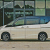 White Nissan Serena Side View Diamond Painting