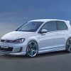 White Volkswagen Golf 8 Diamond Painting