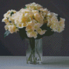 White Hydrangeas In Glass Vase Diamond Painting