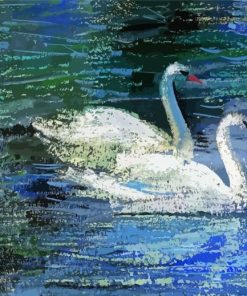 Abstract Swan Couple Diamond Painting