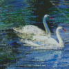 Abstract Swan Couple Diamond Painting