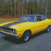 Aesthetic 1970 Yellow Plymouth Roadrunner Diamond Painting