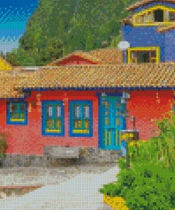 Aesthetic Colombia Traditional House Diamond Painting