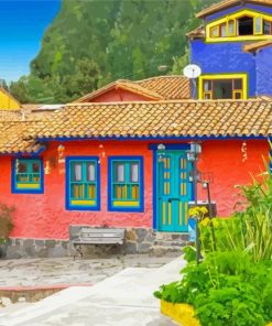 Aesthetic Colombia Traditional House Diamond Painting