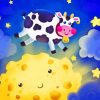 Aesthetic Cow Jumped Over Moon Diamond Painting