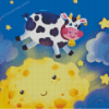 Aesthetic Cow Jumped Over Moon Diamond Painting