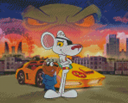 Aesthetic Danger Mouse Diamond Painting