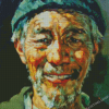 Aesthetic Old Man Face Diamond Painting