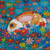 Aesthetic Rabbit With Flowers Diamond Painting