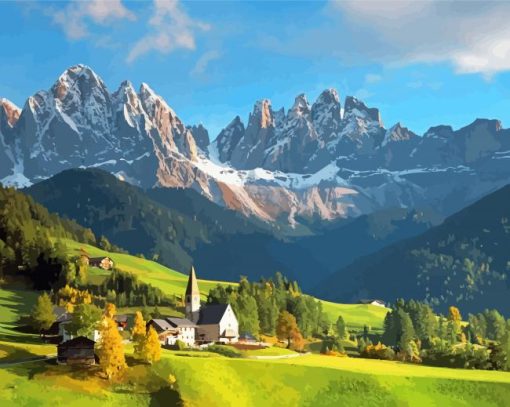 Aesthetic German Alps Diamond Painting