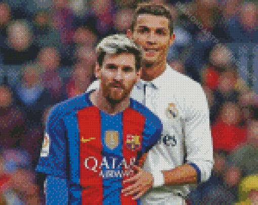 Aesthetic Messi And Ronaldo Diamond Painting