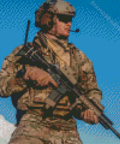 American Military Man Diamond Painting