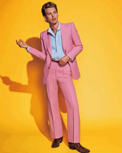 Austin Butler In Pink Classy Outfit Diamond Painting