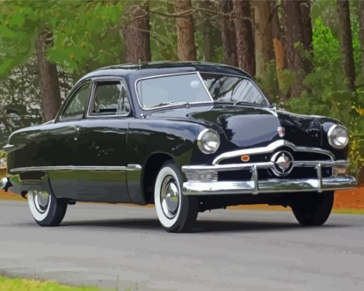 Black 1950 Ford Diamond Painting